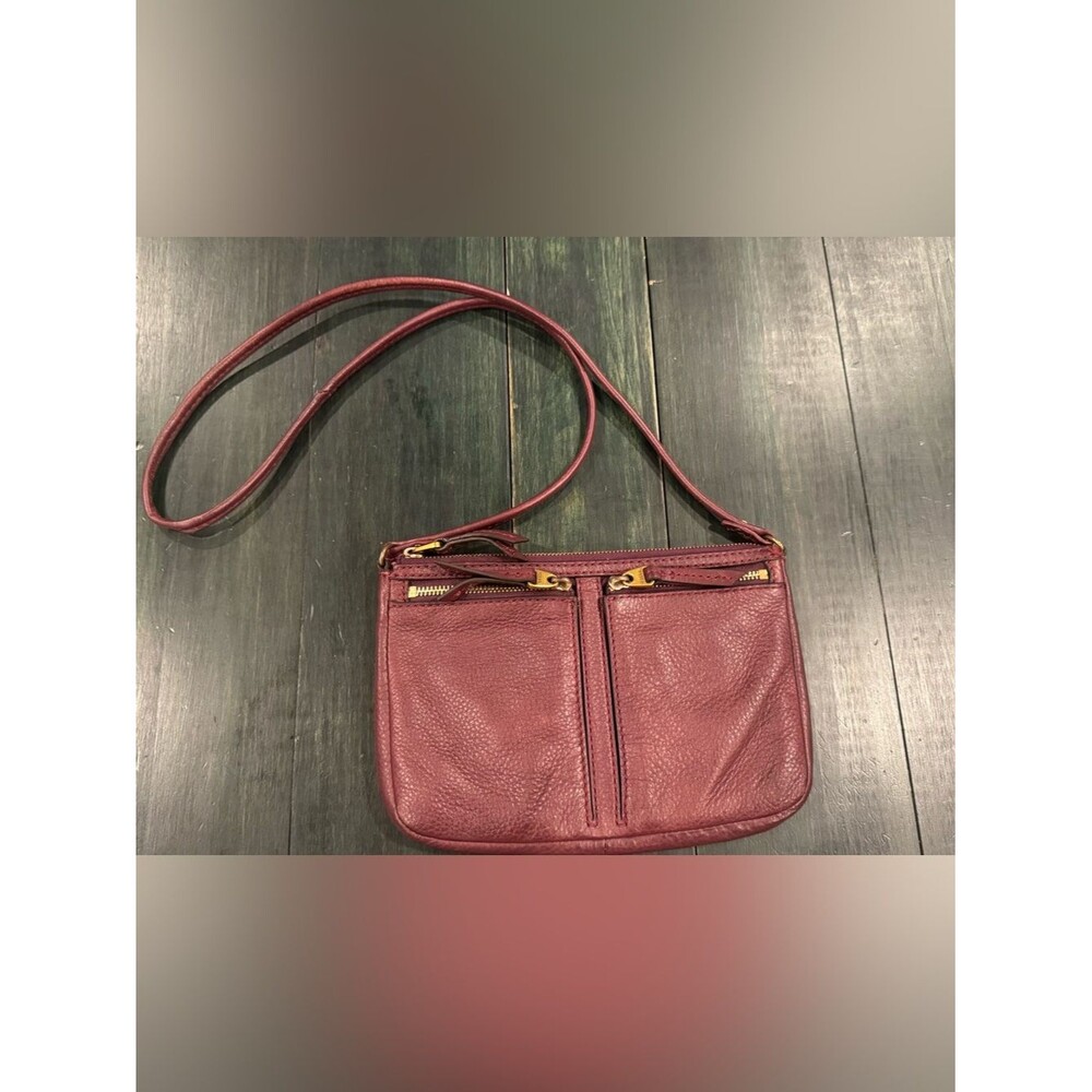 Fossil Burgundy Leather Crossbody Bag
